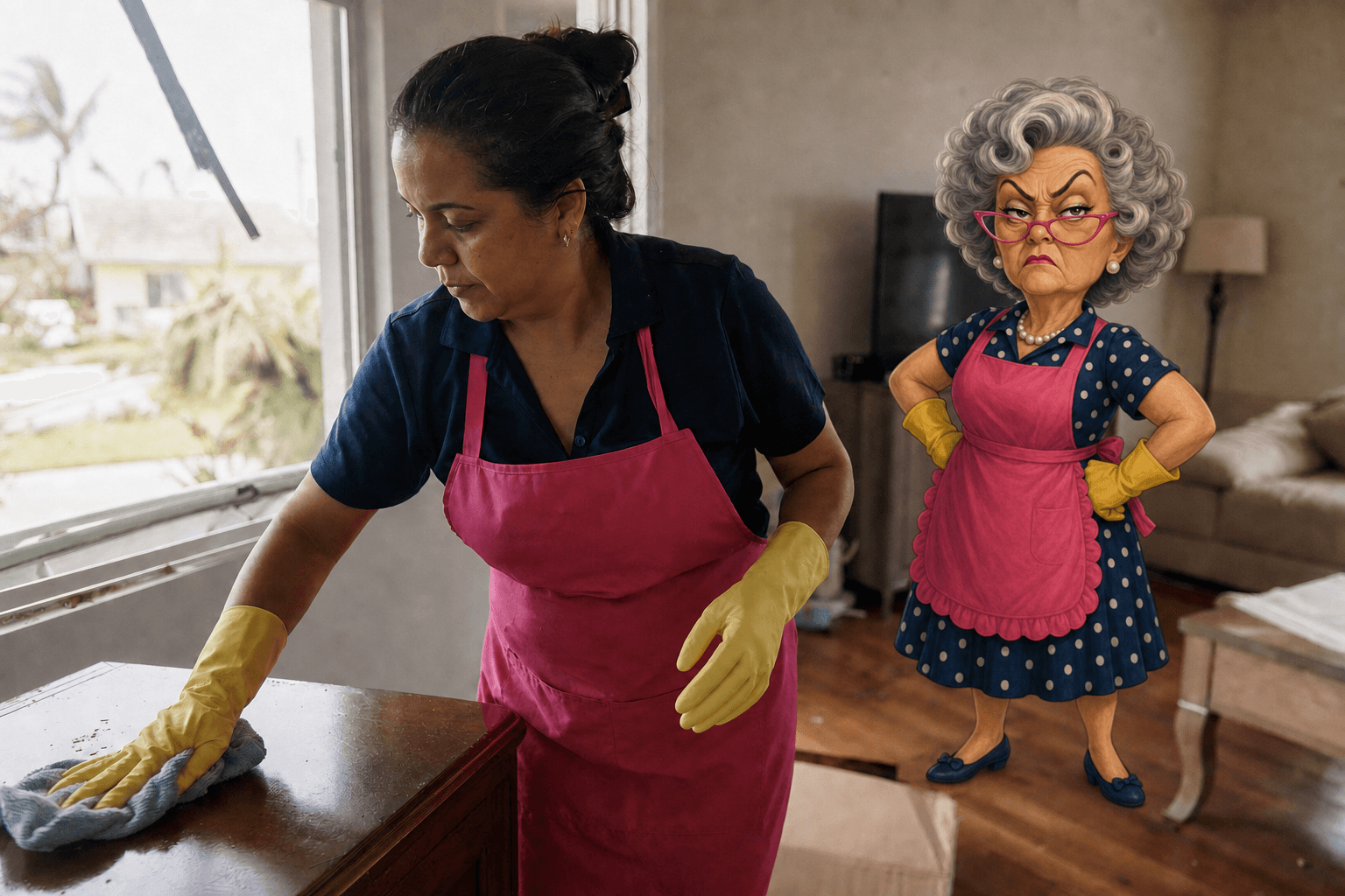 A bright, spotless home after a hurricane cleanup